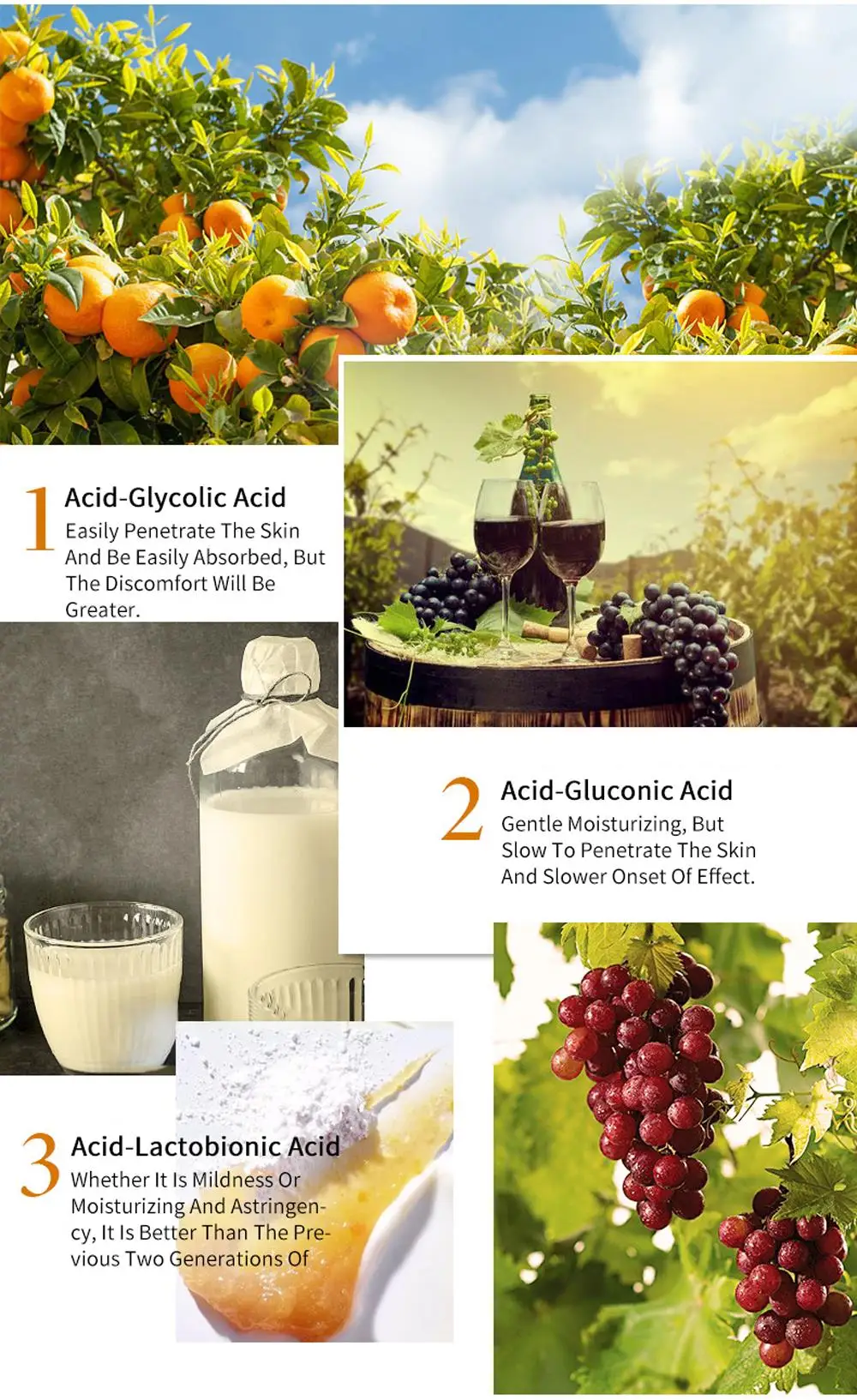 Description Picture 5 of itemLactobionic Acid Face Serum Anti-Aging Wrinkles Essence Exfoliating Shrink Pores Anti-Oxidation Lift Firming Remove Fine Lines