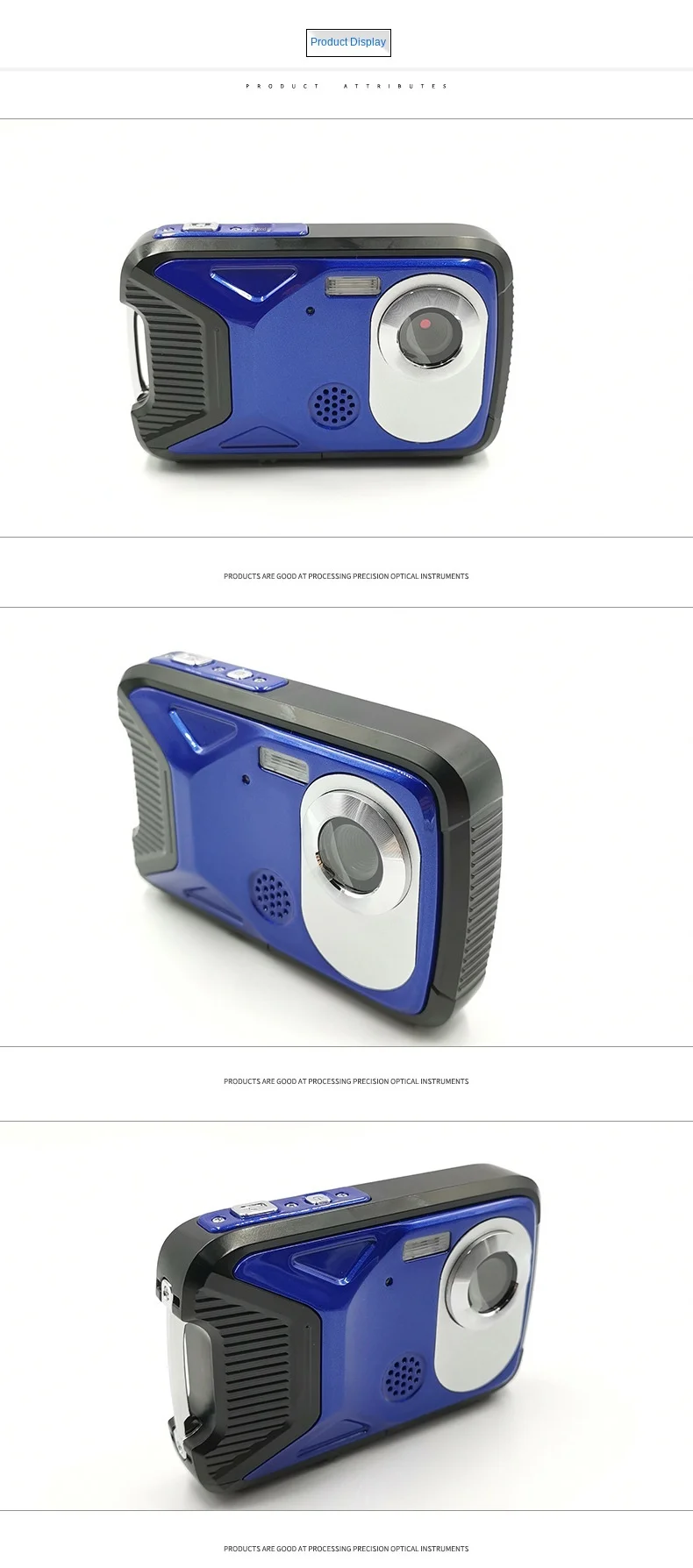 ELRVIKE HD1080P HD Waterproof Digital Camera Bare Metal Diving Camera 2.8 Inch Color Screen Panoramic Video