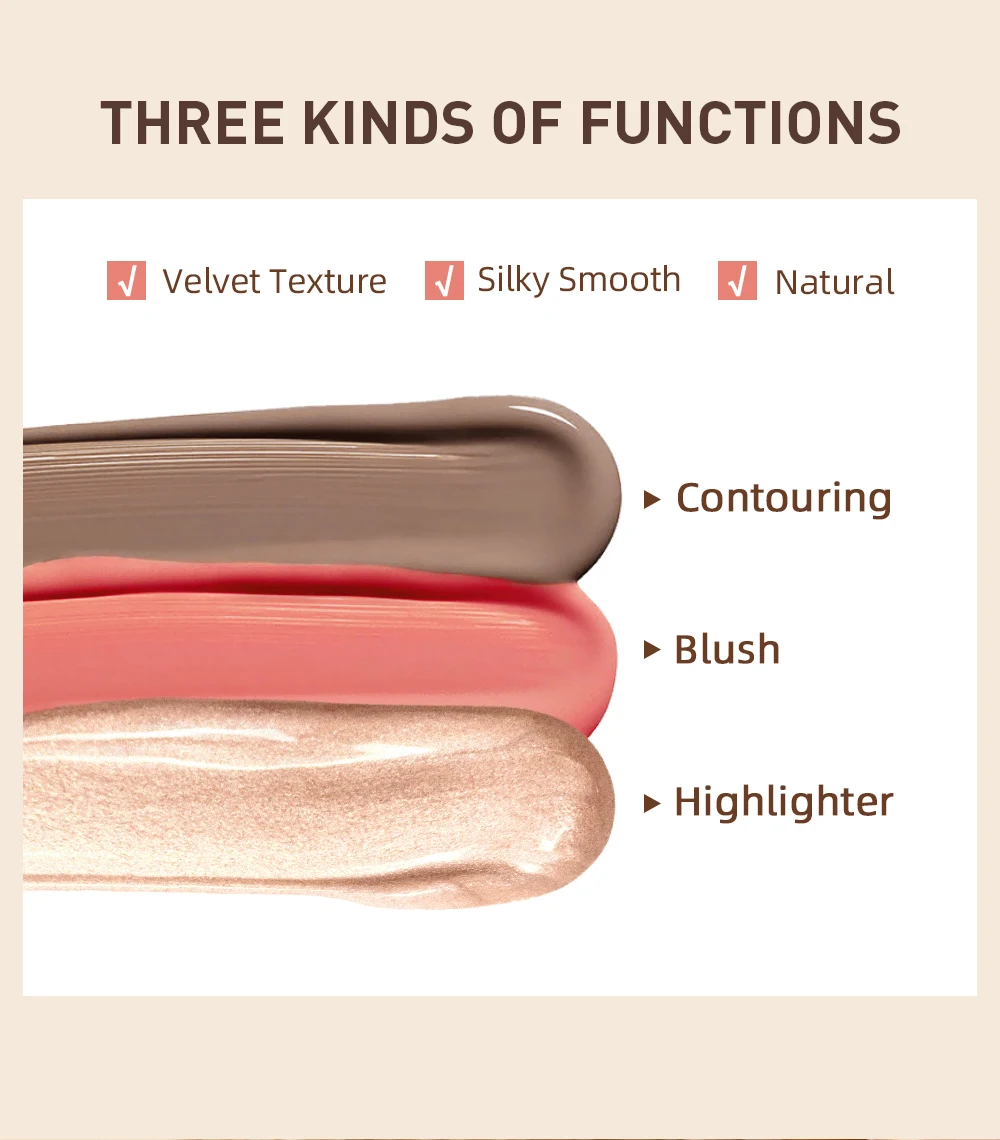 Description Picture 4 of itemNew Face Makeup Liquid Bronzer Cream Rouge Tint Contouring Makeup Cosmetic Highlighter Bronzer Pen Women Face Maquillaje