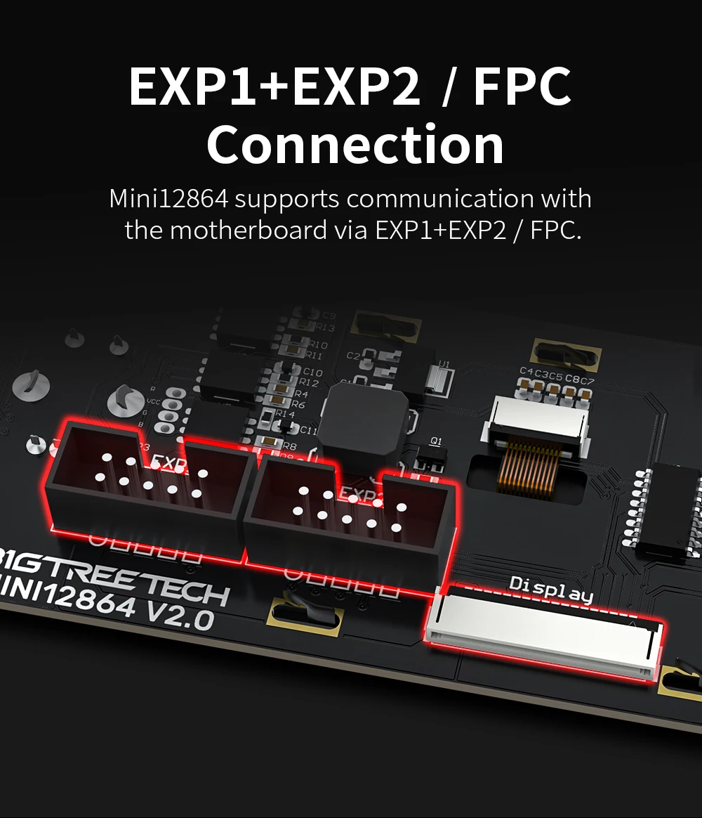 BIGTREETECH Mini 12864 V2.0 LCD Display Mini12864 Screen RGB Light 3D Printer Parts For SKR V1.4 Octopus V1.1 MKS GEN