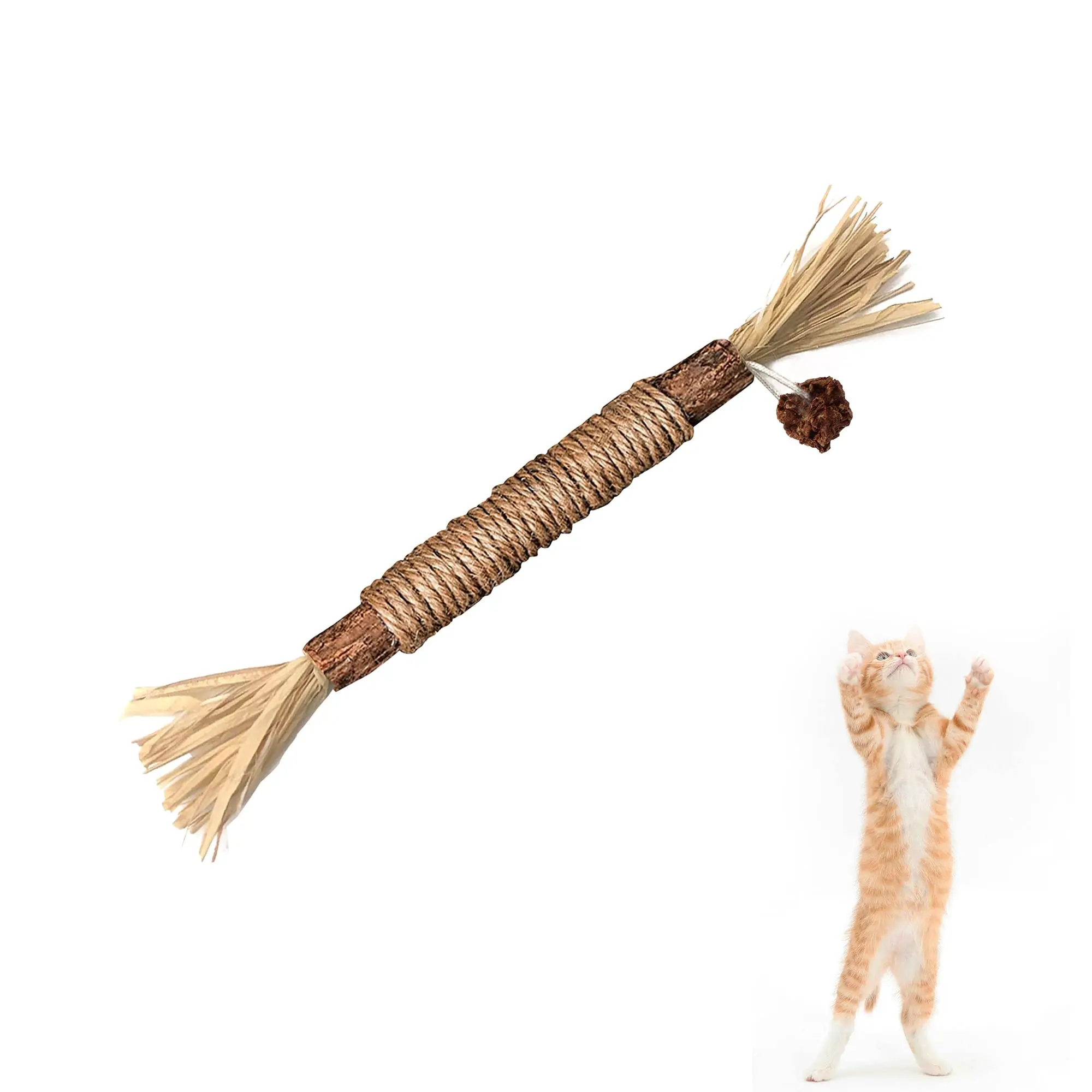 Description Picture 2 of itemNatural 4in1 Catnip Toys, Cat Teeth Cleaning Chew Toy for Indoor Interactive Cats, Silvervine Cat Snacks Relaxed Toy