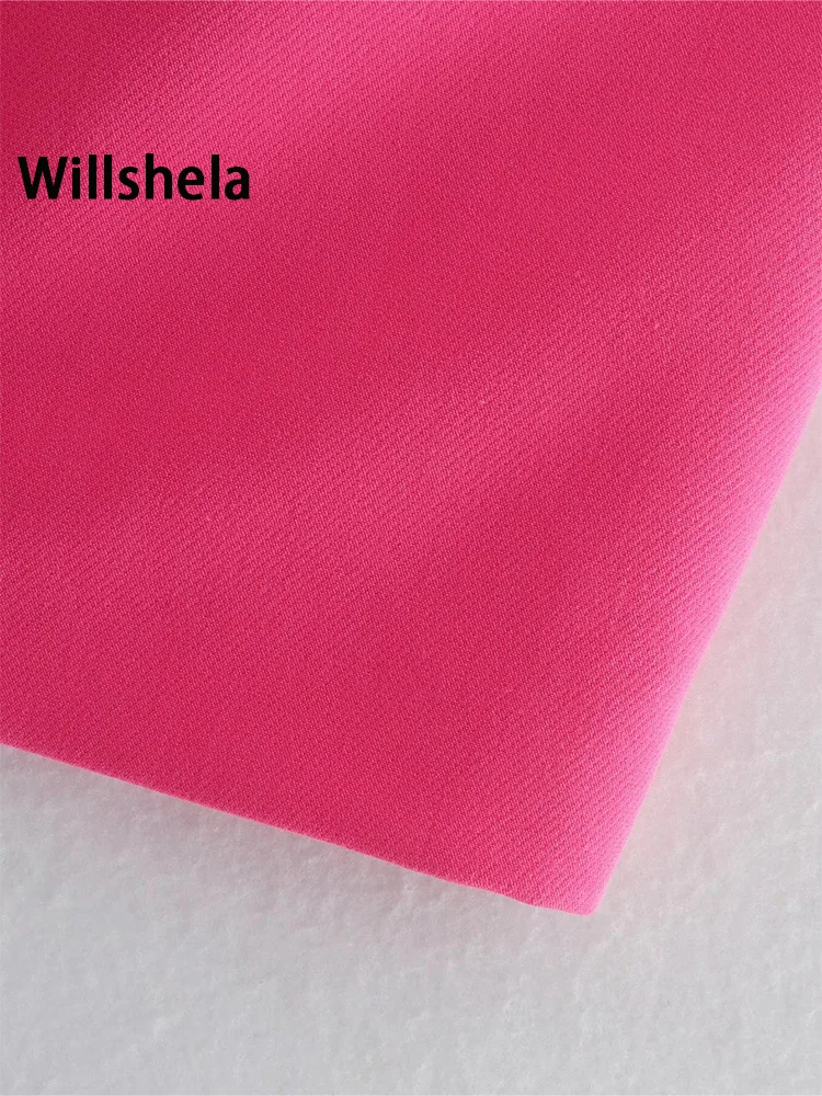 Description Picture 6 of itemWillshela Women Fashion Asymmetrical Shorts Skirts High Waist Back Pockets Side Zipper Vintage Female Skort Solid