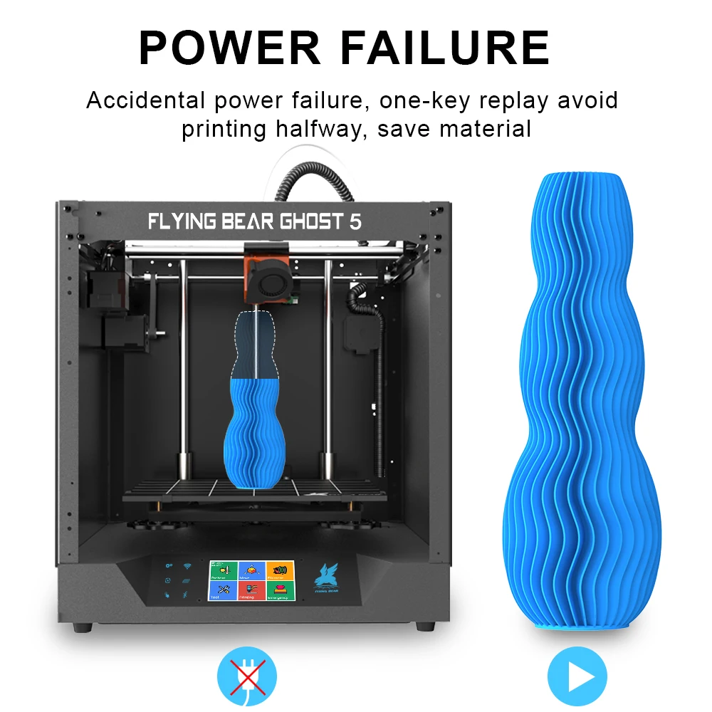 Description Picture 6 of itemFlying Bear 3d Printer Ghost 5 High Precision Fast Printing Size 255*210*200mm Wifi Connection Machine