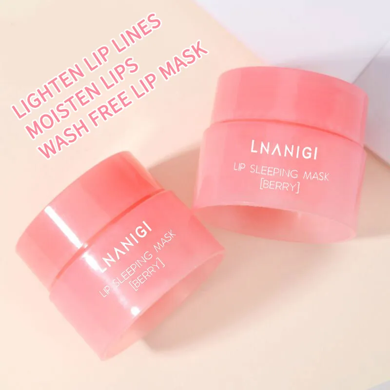 1PC Korea Lip Balm Lip Sleep Mask Fruit Natural Extract Hydrating Moisturizing Lip Mask Deeply Care Lip Repairing Care Lip Balm