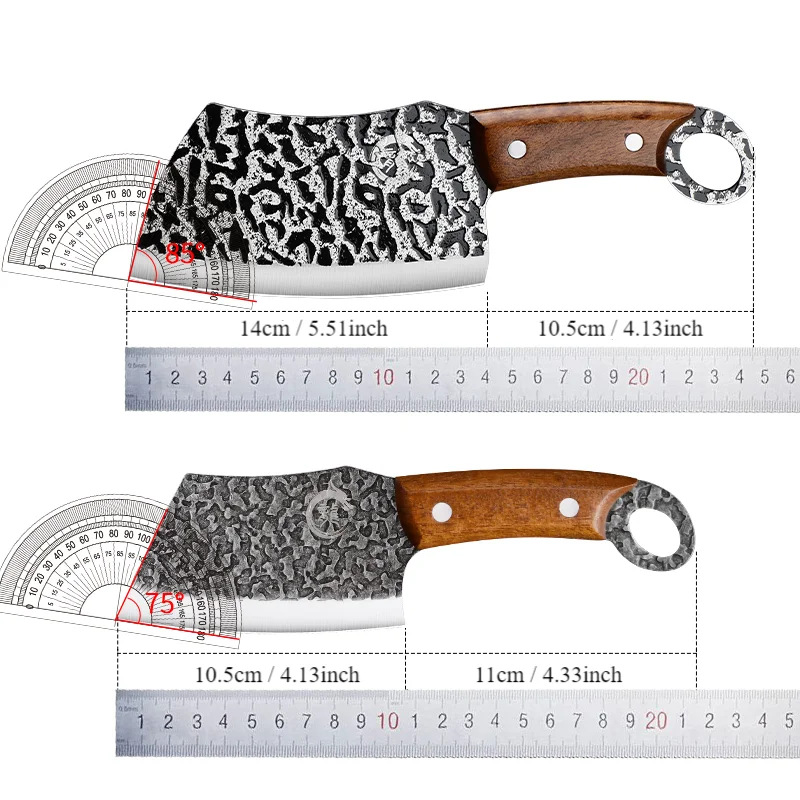 Description Picture 6 of itemBAKULI Forged vegetable knife, mini fish knife, household vegetable knife, slicing knife, stainless steel outdoor camping knife