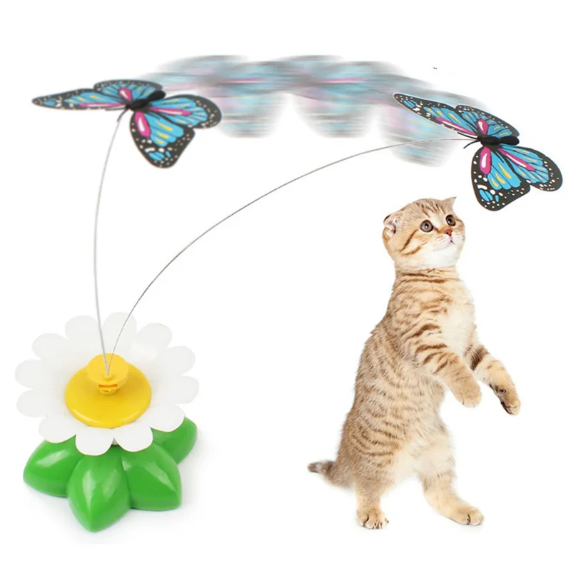Description Picture 4 of itemRotating Electric Flying Butterfly Colorful Interactive Cat Dog Automatic Humming Bird Intelligence Training Rotating Funny Toys