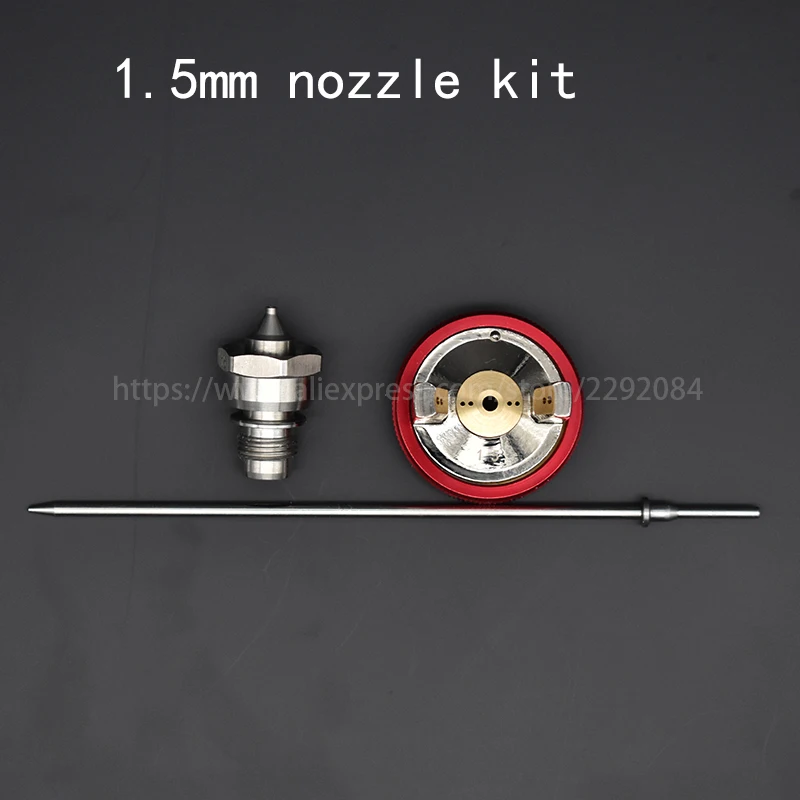 Description Picture 4 of item1.3/1.5/1,7/2.0mm Nozzle Air Cap Set for R500 Spray Gun LVLP Paint Gun accessories Car Repairing Parts For Airbrush Sprayer Tool