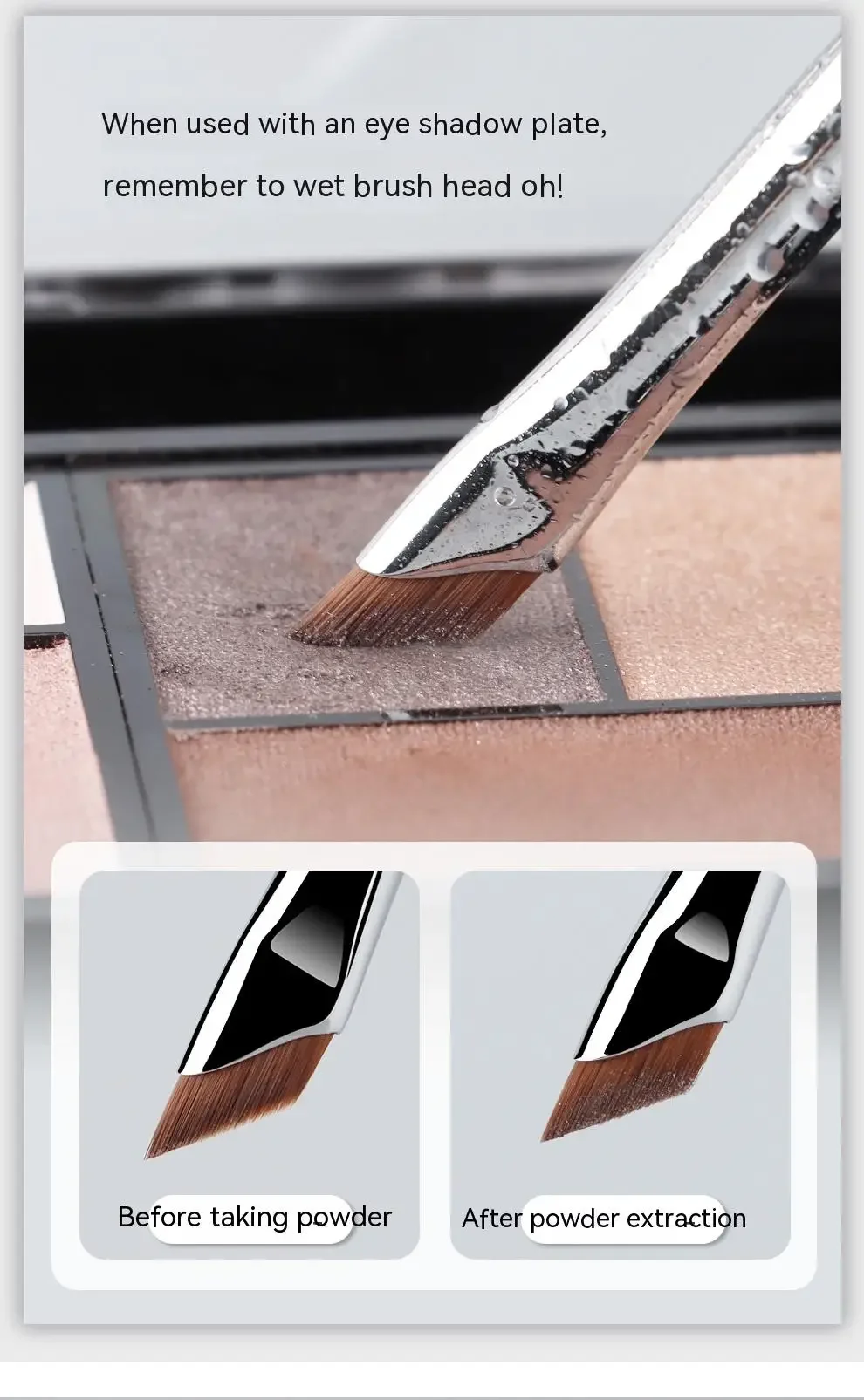 Eyeliner Brush Ultra Thin Fine Angle Flat Eyebrow Brush Liner Brow Place Makeup Brush Precise Detail Brush