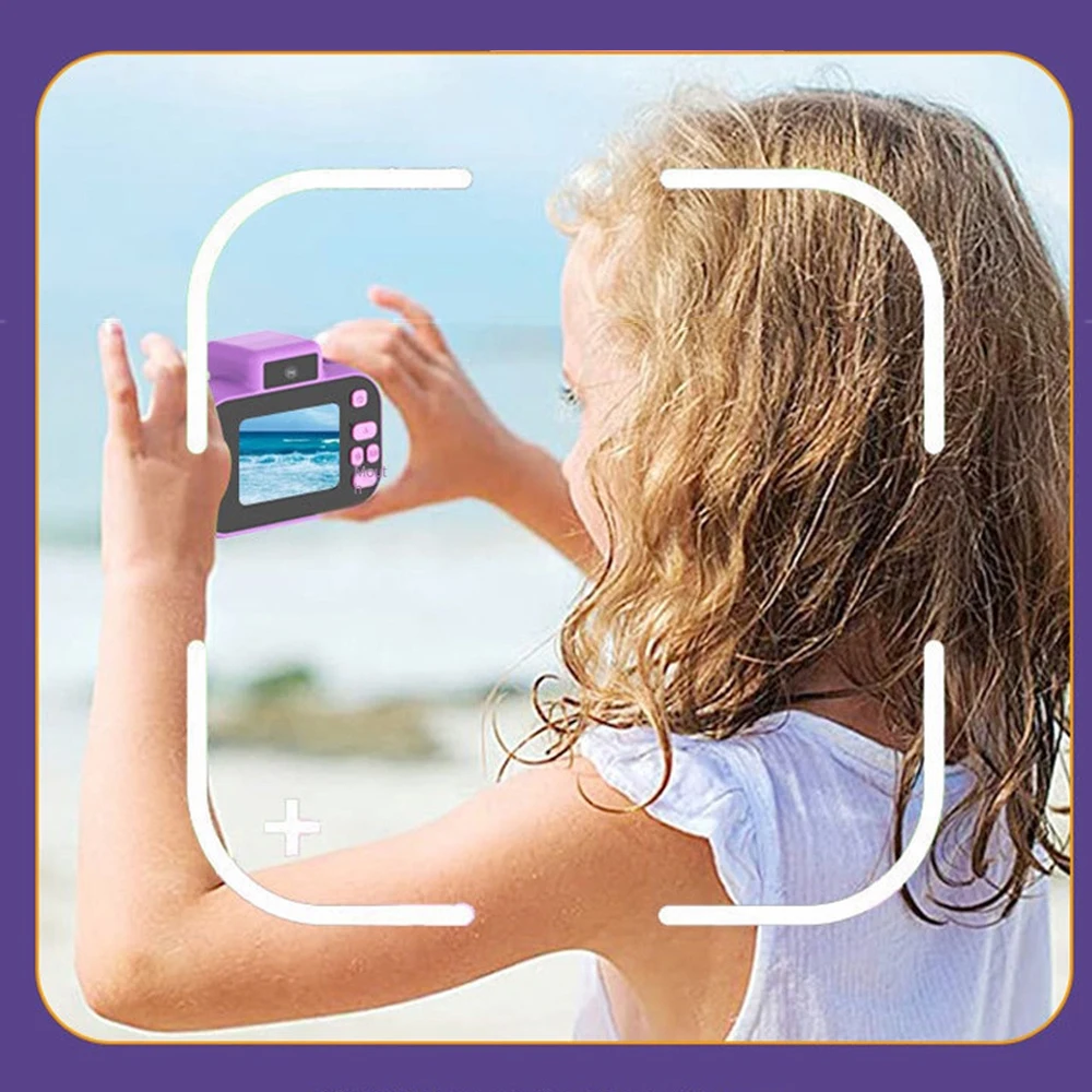 1/3/5PCS Children's Digital Camera Front Rear Dual-camera 2 Inch IPS Screen USB Charging with Lanyard Portable Toddler Camera