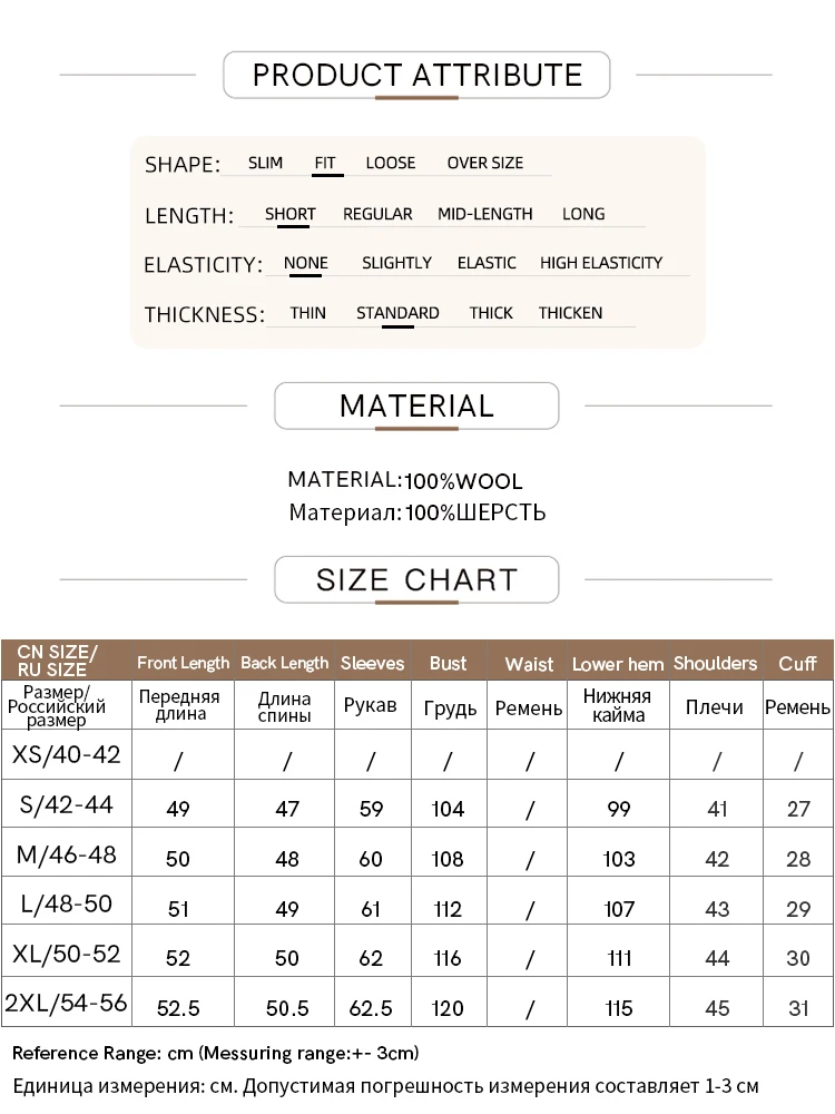 AMII Women's Double-sided Woolen Short Coat 2023 Winter Office Lady Crop Jackets Round Neck  Wool Wave Open Stitch Tops 12344118