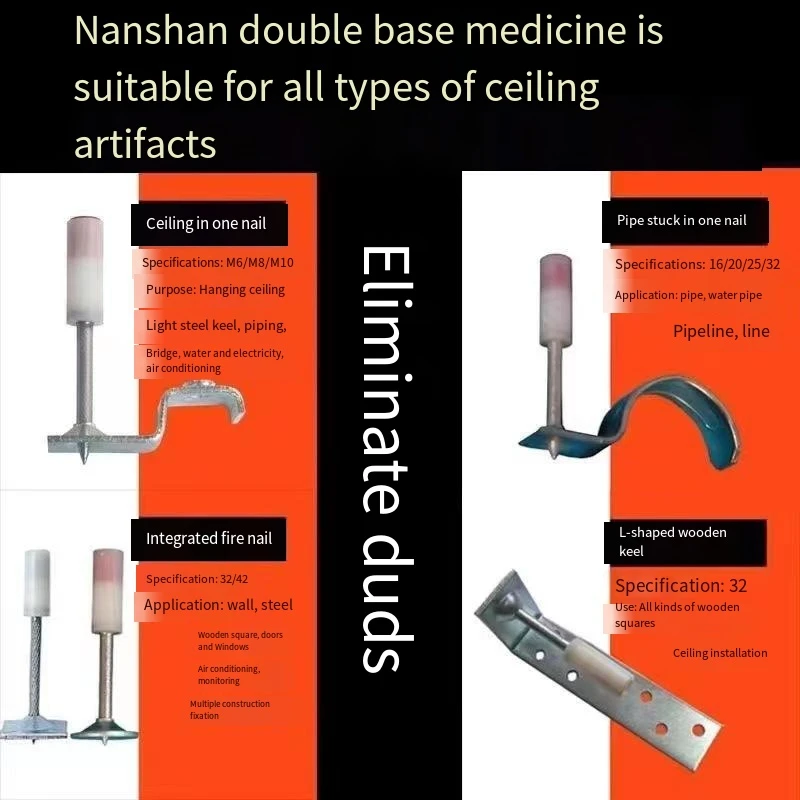 Description Picture 6 of itemManual Steel Nail Gun Accessories Multifunctional Strong Penetrating  DIY Home Ceiling Water Pipe Steel Nail Wall Fastening Tool