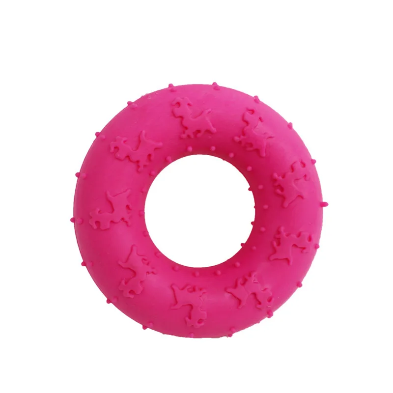Funny Candy Colors Chew Donut Circle Ring Small Dog Toys Tooth Cleaning Training Interactive Chew Dog Toys For Small Breeds Dogs