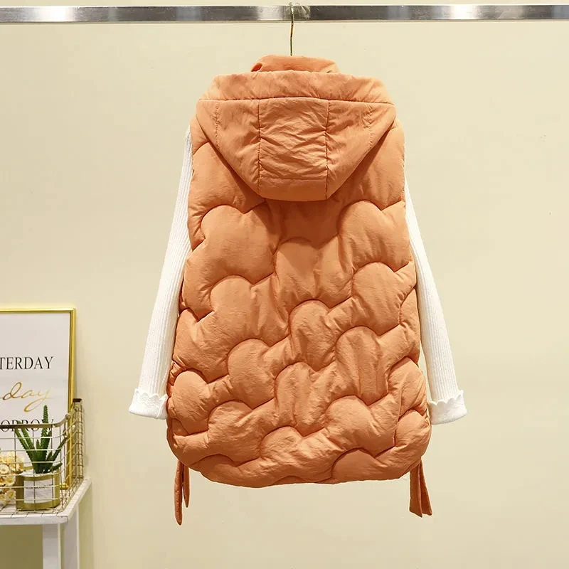 Description Picture 4 of itemWomens Puffy Vest - Down Vest Jacket for Women Women's Slim Sleeveless Quilted Removable Hooded Winter Puffer Vest Coat