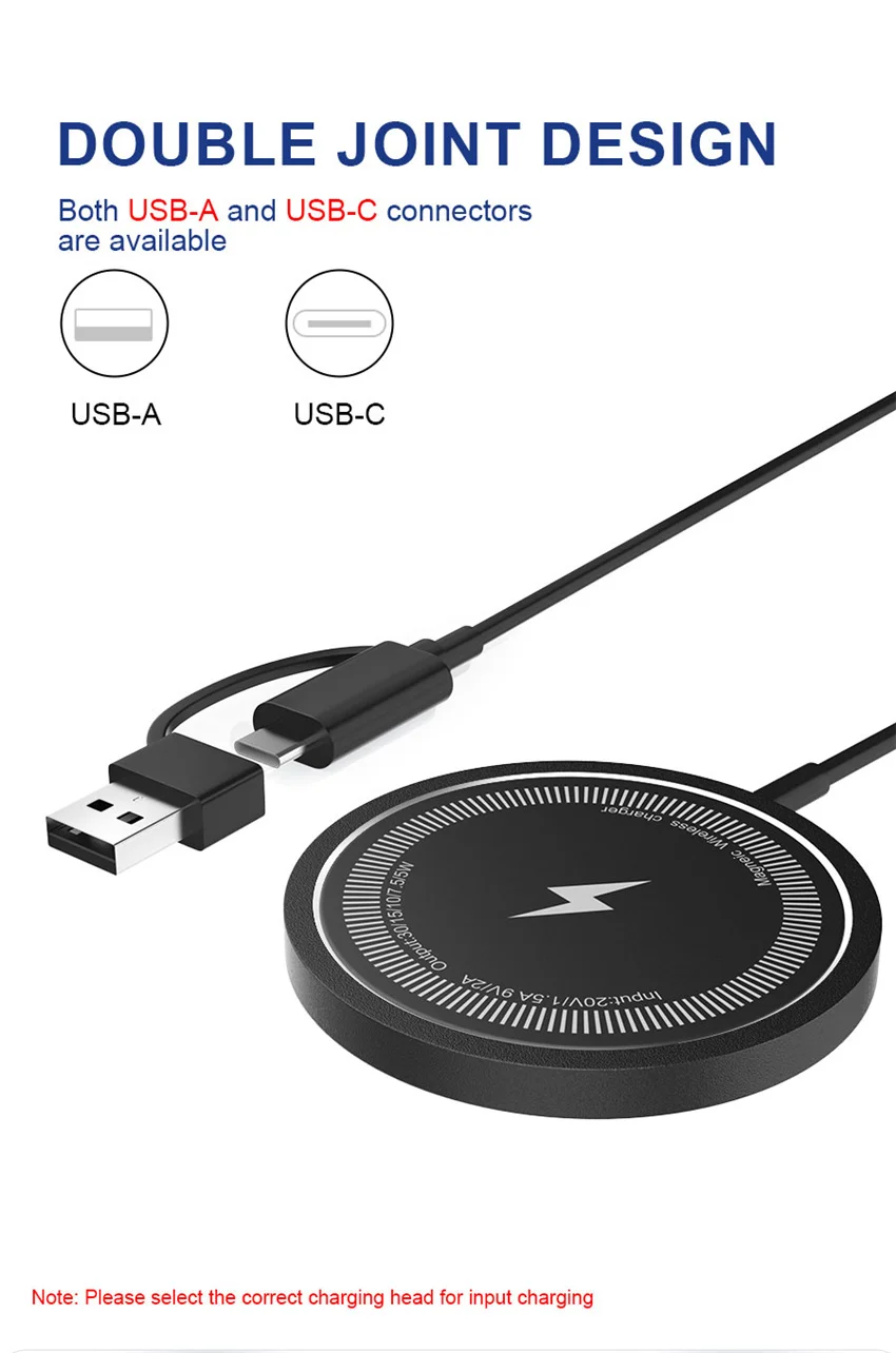 Description Picture 5 of itemFast Magnetic Wireless Charger Pad Stand for Macsafe iPhone 14 13 12 Pro Max Samsung Induction 15W Fast Charging Dock Station