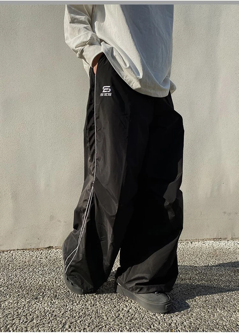Description Picture 5 of itemBf Letter Embroidery Cargo Pants Women Streetwear Punk Oversize High Waist Casual Trousers American Hip Hop Pants