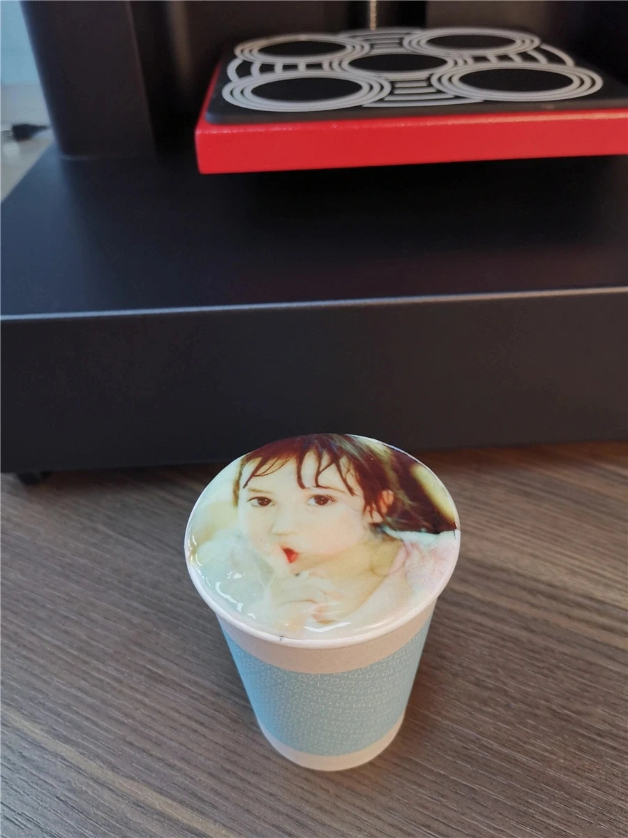 Description Picture 4 of item3D Printer Food Printing Machine Automatic Beverages Food Selfie Edible Ink Cake Coffee Latte Art Printer