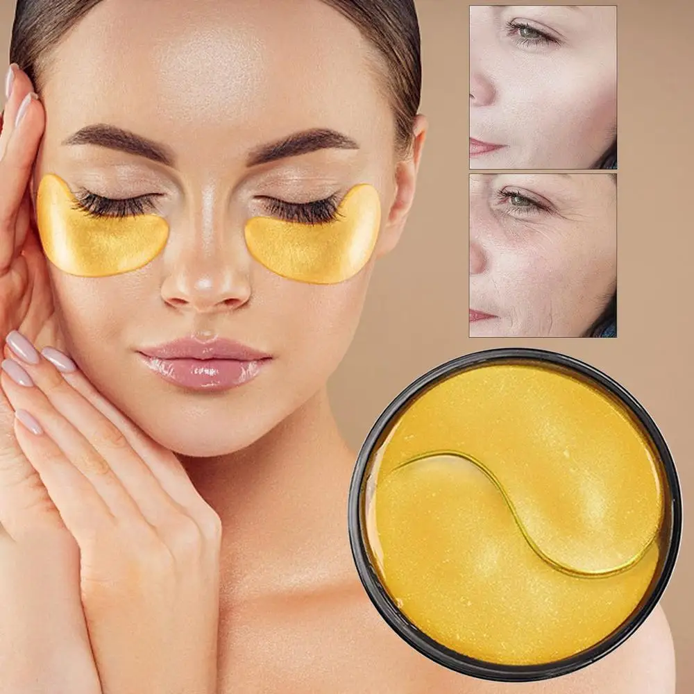 Description Picture 4 of item60pcs Collagen Eye Mask 24K Gold Eye PatchesFor Puffys Eyes Hyaluronic Acid Under Eye Pads For Wrinkles Dark Circle Anti Aging