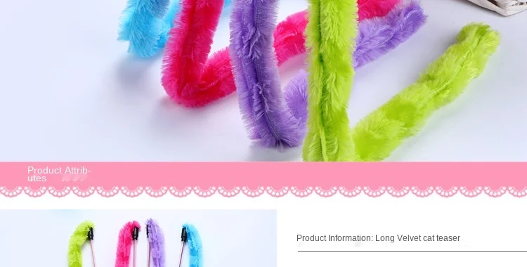 Description Picture 3 of itemPet Interactive Toy Cat Toys Funny Cat Stick Plush Funny Cat Stick Funny Cat Stick Feather Toys cat plush  игрушки для кошек