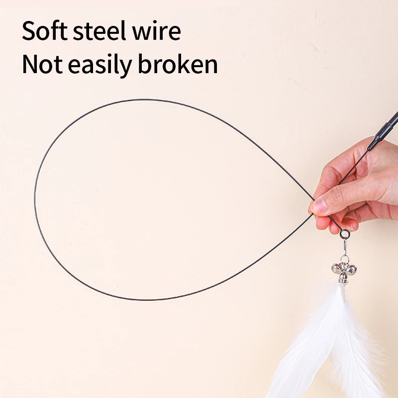 Description Picture 6 of itemFeather Cat Wand with Powerful Suction Cup Funny  Simulation Feather Kitten Stick Interactive Sucker Cat Stick Toys Gatos