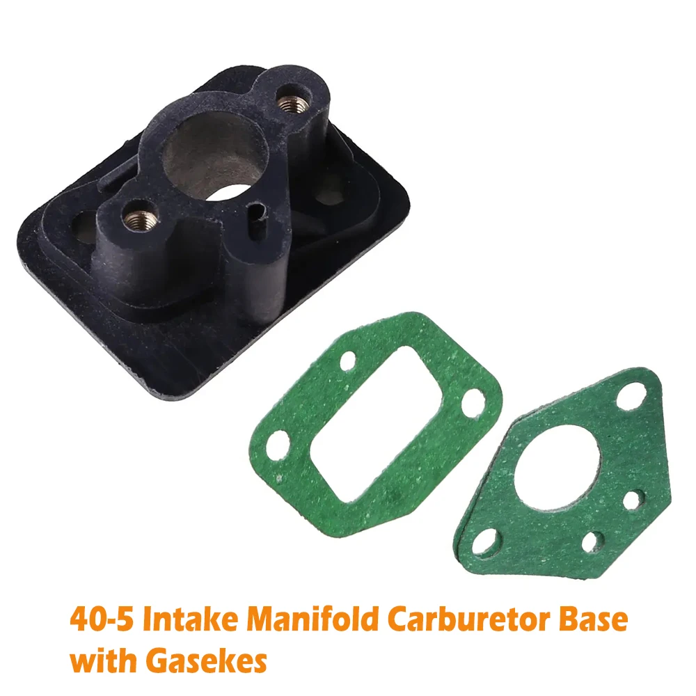40-5 43CC 52CC Intake Manifold Carburetor Base Connector with Gaskets Brush Cutter Parts Tools Carb Adaptor Replacement Part