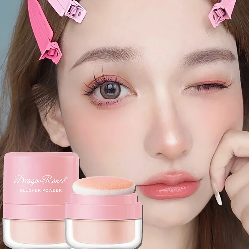 Makeup Blusher Patting Powder Peach Rouge Blush Palette Nude Pink Soft Face Brightening Tint Waterproof Blush Contour Cosmetics