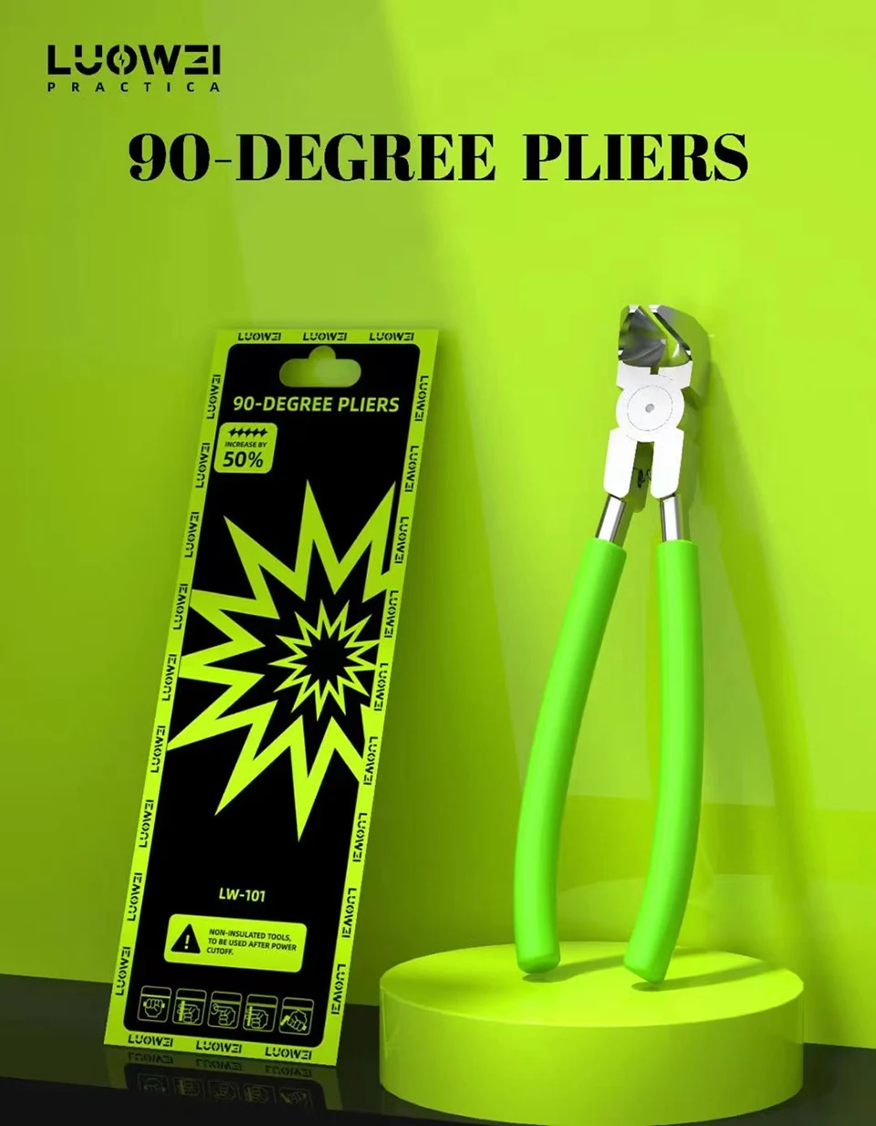 LUOWEI 90 Degrees Right Angle Flat Pliers High Hardness Suitable For Dismantling Steel Ring Of Mobile Phone Lenses Repair Tools