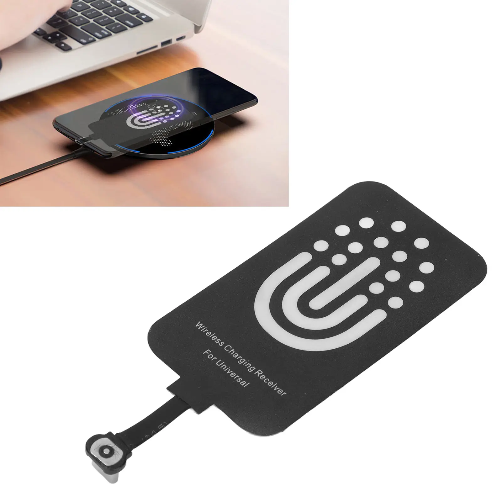 Wireless Charging Adapter Ultra Thin Phone Charger Receiver with Magnetic Charging Line for Samsung for Iconic Brand for Huawei