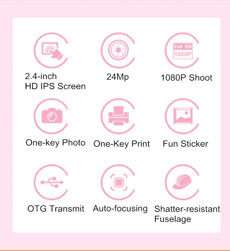 Description Picture 3 of itemInstanea Camera Video Photo Cute Children's Instant Print Photographic Cameras Toys For Kids Girls Birthday Gift Children Camera