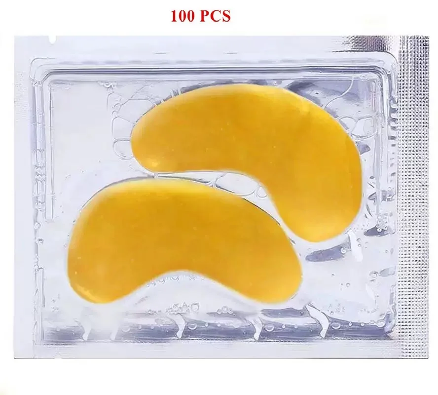 100 pieces of gold crystal collagen gold eye mask Dark circles acne eye beauty patch Korean cosmetics