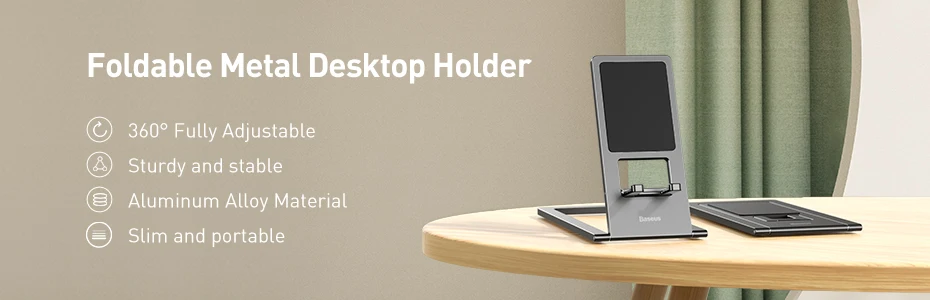 Description Picture 3 of itemBaseus Laptop Stand for Macbook Air Pro Foldable Aluminum Vertical Notebook Stand Scalable Adjustable Support Tablet Kickstand