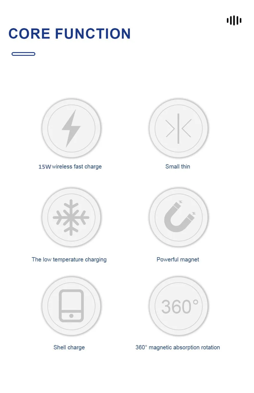 Description Picture 3 of itemFast Magnetic Wireless Charger Pad Stand for Macsafe iPhone 14 13 12 Pro Max Samsung Induction 15W Fast Charging Dock Station
