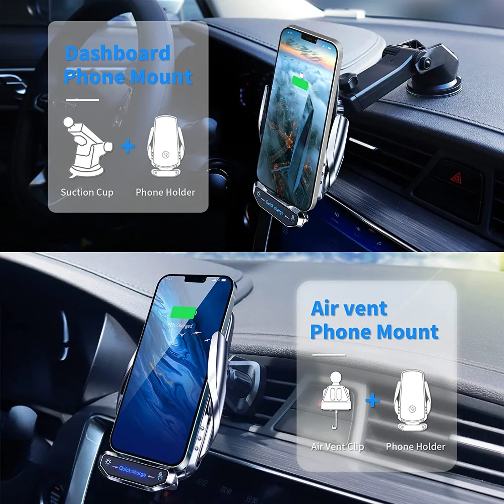 20W Car Wireless Chargers Magnetic Fast Charging Station Air Vent Stand Phone Holder For iPhone 12 14 13 Pro Max Iconic Brand Samsung