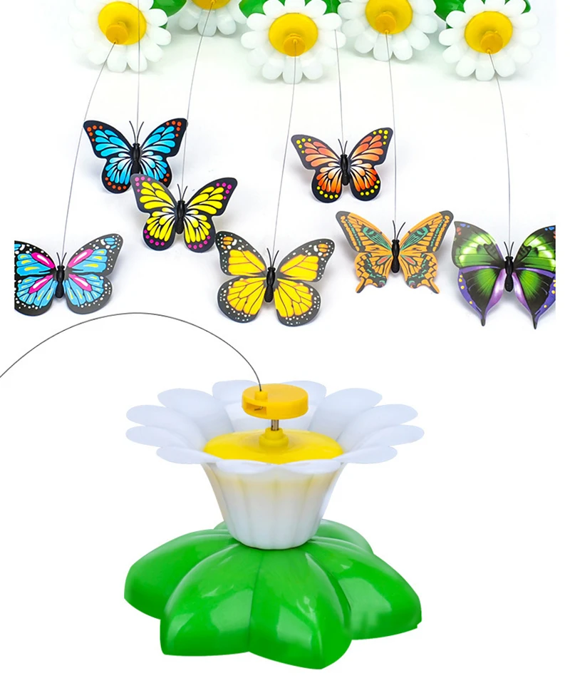 Description Picture 6 of itemCute Electric Rotating Colorful Butterfly Bird Funny Dog Cat Toys Scratch Toy For Cat Small Dog Cats Intelligence Taining