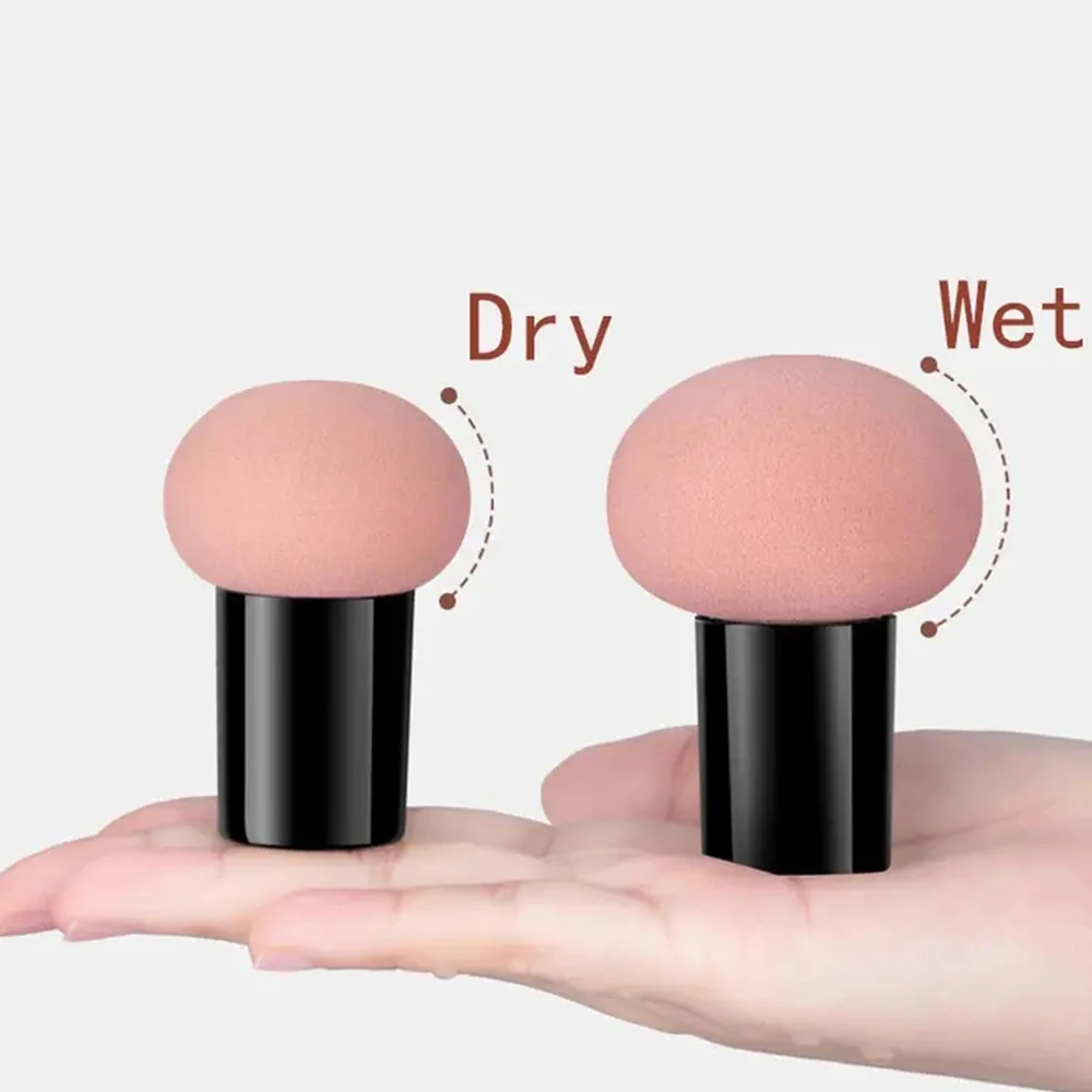 Description Picture 3 of itemMushroom Head Makeup Sponge Dry Wet Dual-use Cosmetic Powder Puff with Handle Case Professional Foundation Creams Beauty Tools