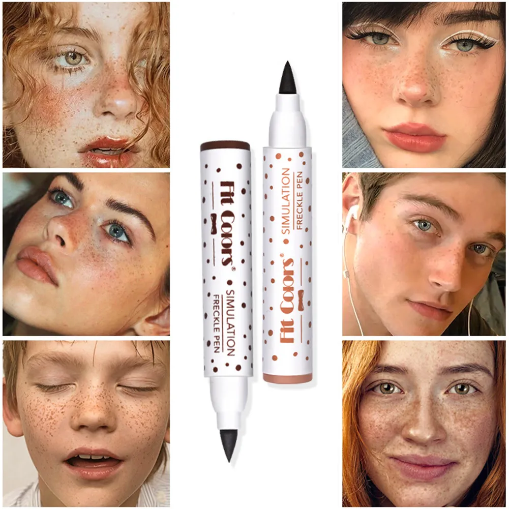 Description Picture 4 of item1PC Freckle Pen Natural Lifelike Fake Freckles Pen for Long Lasting Look Dot Spot Pen Makeup for Women Makep Light/Dark Brown