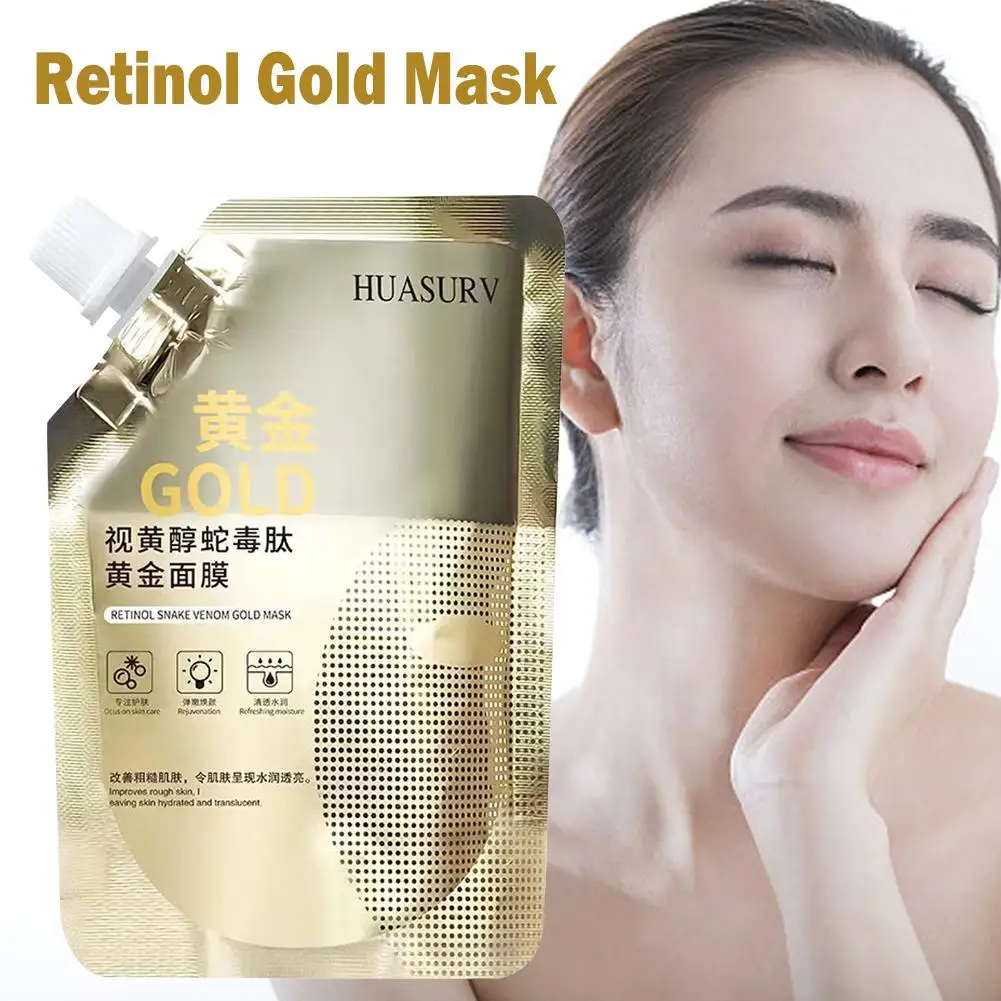 Description Picture 4 of itemRetinol Gold Mask Snake Peptide Golden Mask Moisturizing Whitening Wrinkle fade Mud Mask Firming Skin Care 100ml