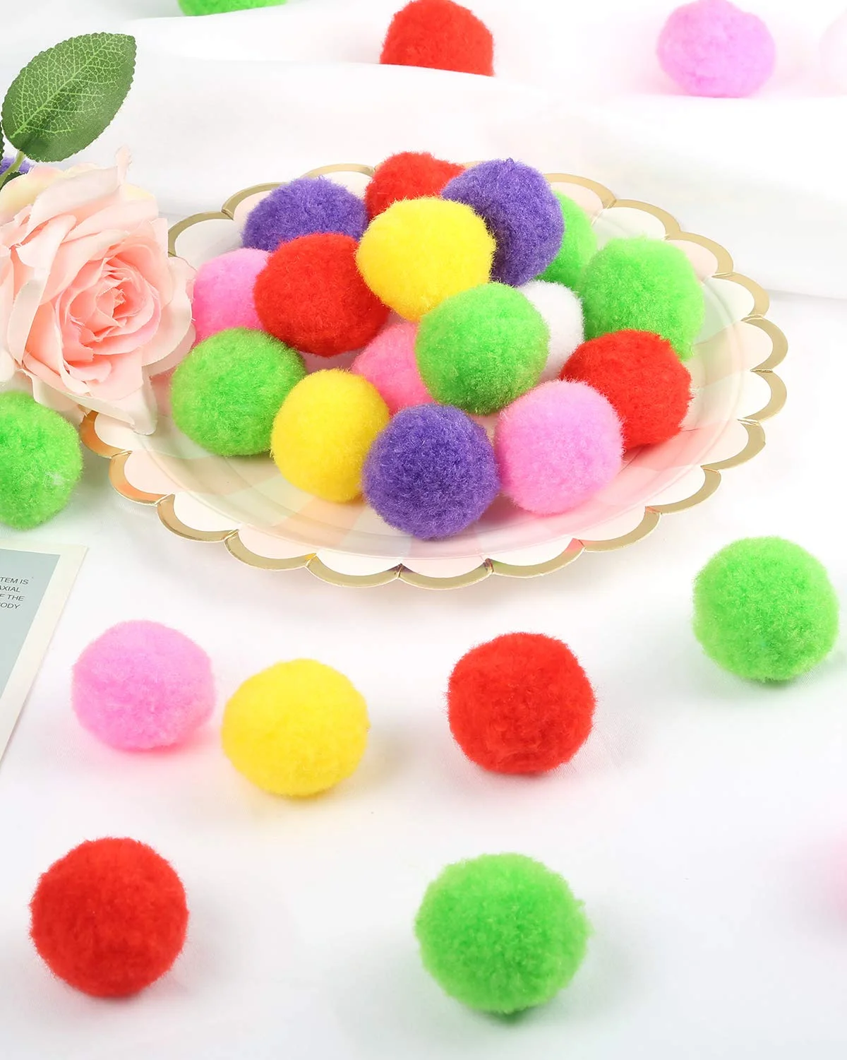 Description Picture 6 of itemColorful Cat Toys Ball Plush Wool Funny Interactive Balls Pet Toys for Kitten Kitty Bulk Pack Pet Accessories Product for Cats