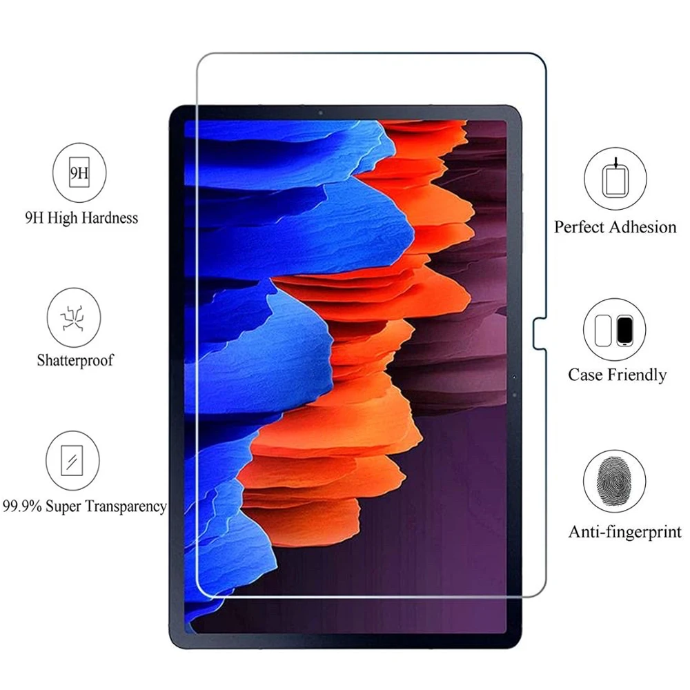 Description Picture 2 of item9H Tempered Glass Screen Protector For Samsung Galaxy Tab A7 10.4 Inch 2020 SM-T500 T505 T507 Anti Scratch Clear Protective Film