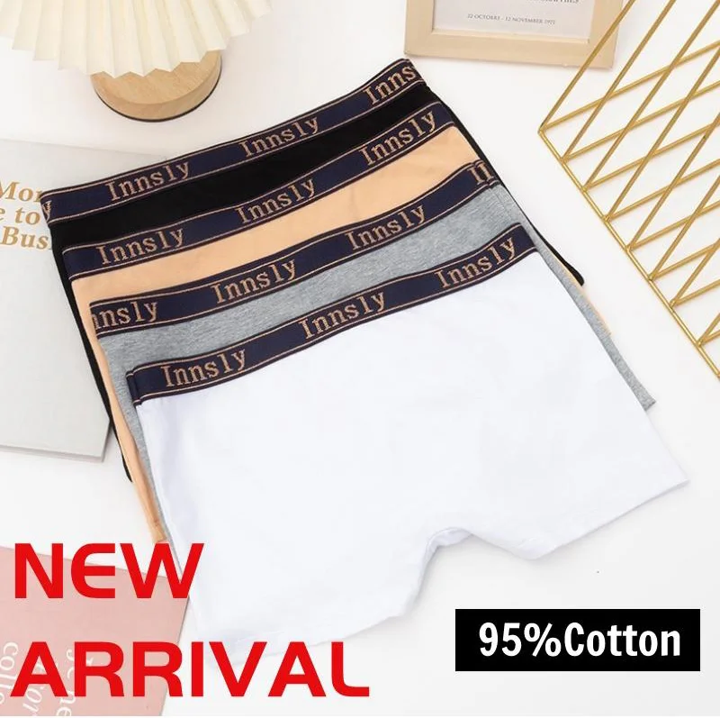 Description Picture 2 of item3Pcs/Set Women Boyshort Boxer Cotton White Underpant Elastic Big Size Panties Female Underwear Protective Shorts Under The Skirt