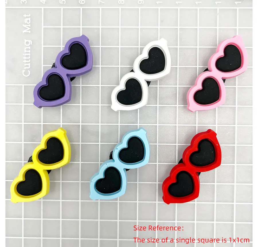 Description Picture 5 of itemCartoon Colorful Sunglasses PVC Shoe Charm Sandals Accessories Shoe Buckle Decor Fit Pins Jibz For Crocs Charms Kid Party Gift