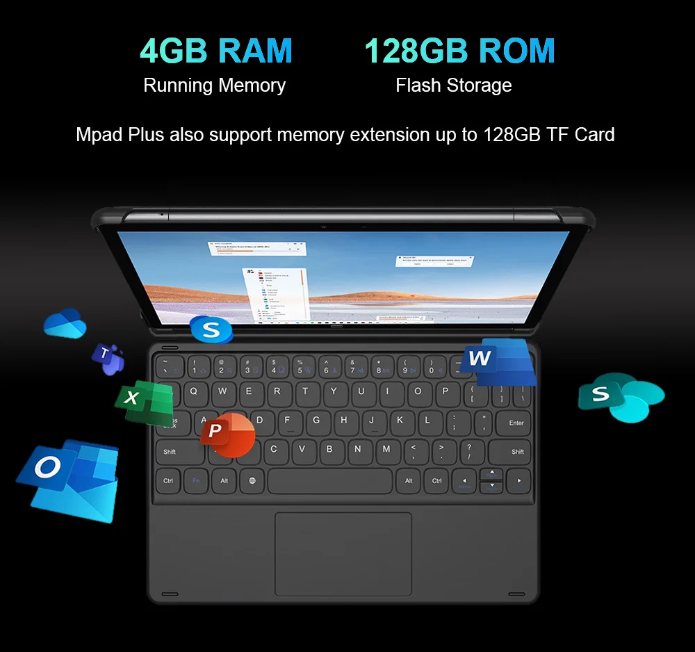 Global Version Mpad plus Deca Core 10.8 inch 2.5K FHD Screen 2560*1600 2 In 1 Tablet Android 4G LTE Tablet With keyboard