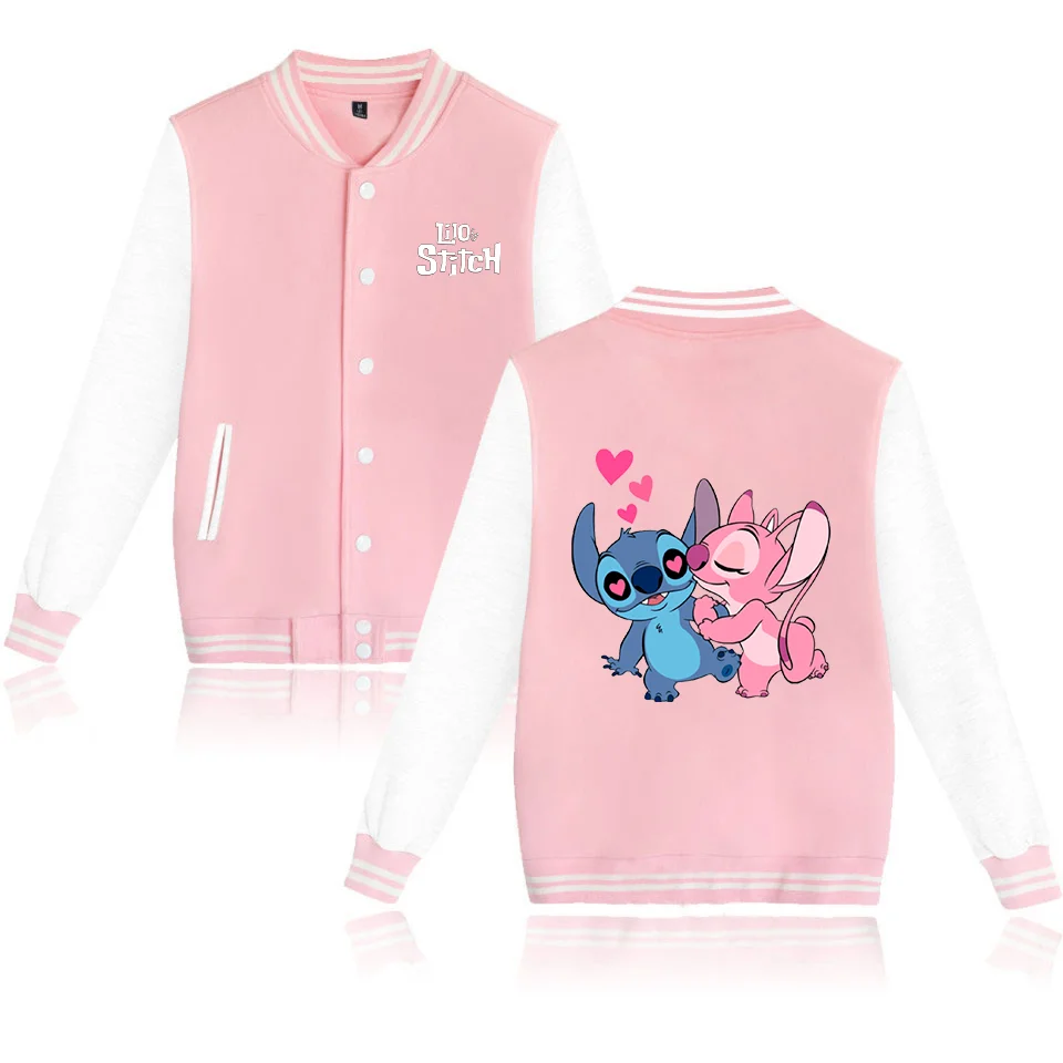 Iconic Brand Lilo Stitch Varsity Baseball Bomber Jacket Men Women Hip Hop Harajuku Jackets Kids Boys Girls Single Coats