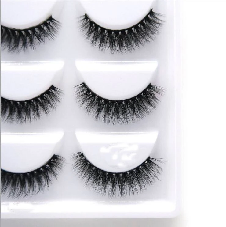 Description Picture 3 of itemNew Full 5 Pairs one box 3D Mink Hair False Eyelashes Natural Thick Long Eye Lashes Wispy Makeup Beauty Extension Tools H13