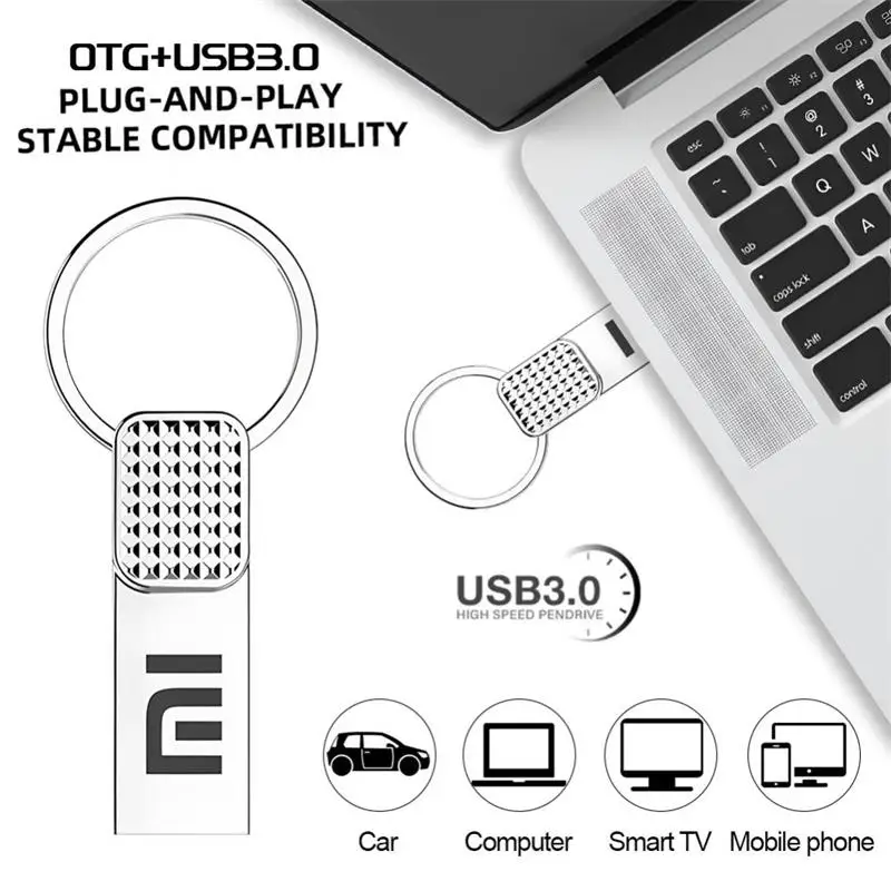 Iconic Brand MIJIA Metal U Disk USB 3.0 High-Speed File Transfer Waterproof Pen Drive 2TB 1TB 512GB Portable Memory USB Flash Drive