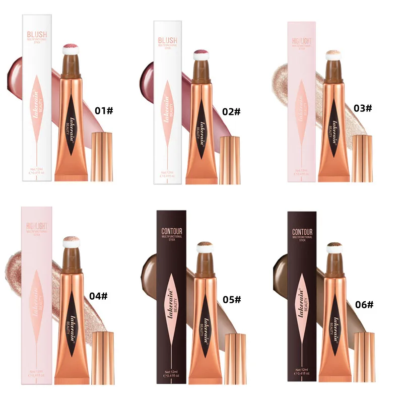 Description Picture 2 of itemCream Bronzer Contour Beauty Wand, Highlighter Contour Blush With Cushion Applicator, Liquid Face Bronzer Makeup Wand Stick