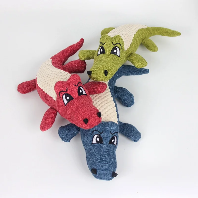 Description Picture 4 of itemDog Toys for Small Large Dogs Crocodile Plush Puppy Cat Toy Dog Chew Toy Cleaning Teeth Pet Toys Training Dog Accessories
