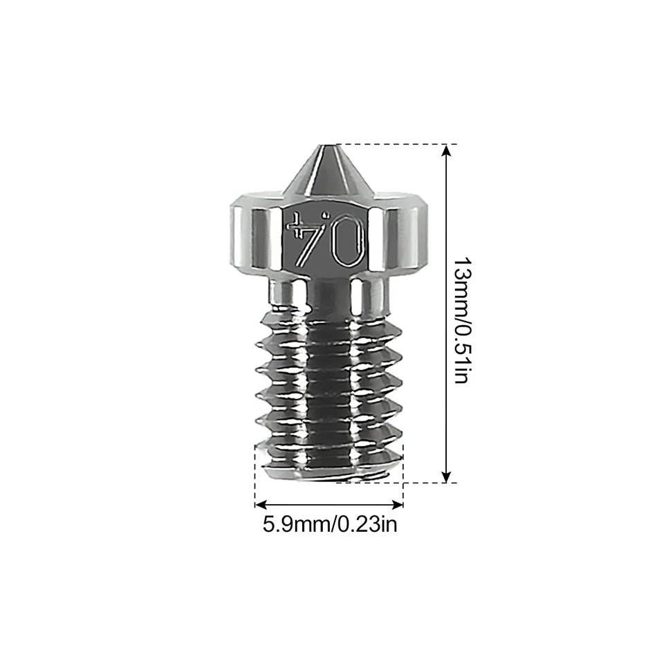 Description Picture 4 of itemV6 Heat Sink 1.75mm + Volcano Titanium Alloy Nozzle 0.4mm + Crater Heater Block for 3D Printer Accessories