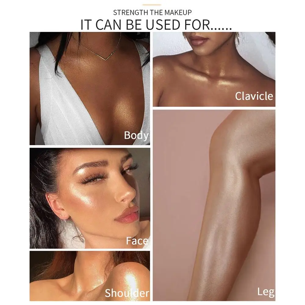 Description Picture 5 of itemHighlighter Liquid Bronze Long-lasting Body Shimmer Oil Face Brighten Glow Moisturizing Shimmer Brighten Makeup