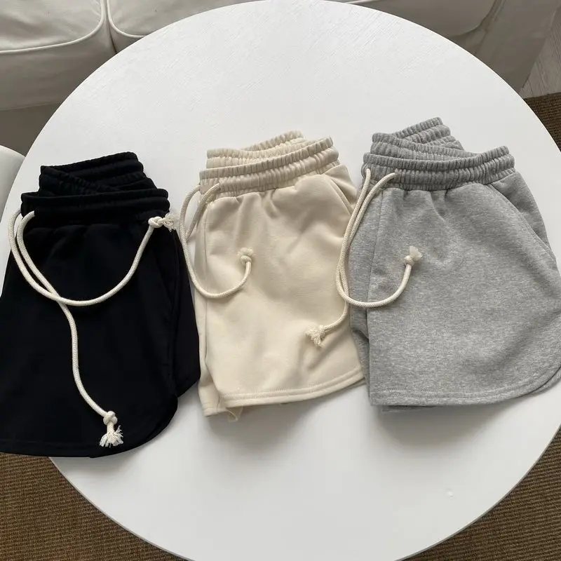 Description Picture 3 of itemSummer Fashion Casual Bottoming Shorts Women Home Yoga Beach Pants Elastic Waist Solid Color Sports Shorts Indoor Outdoor