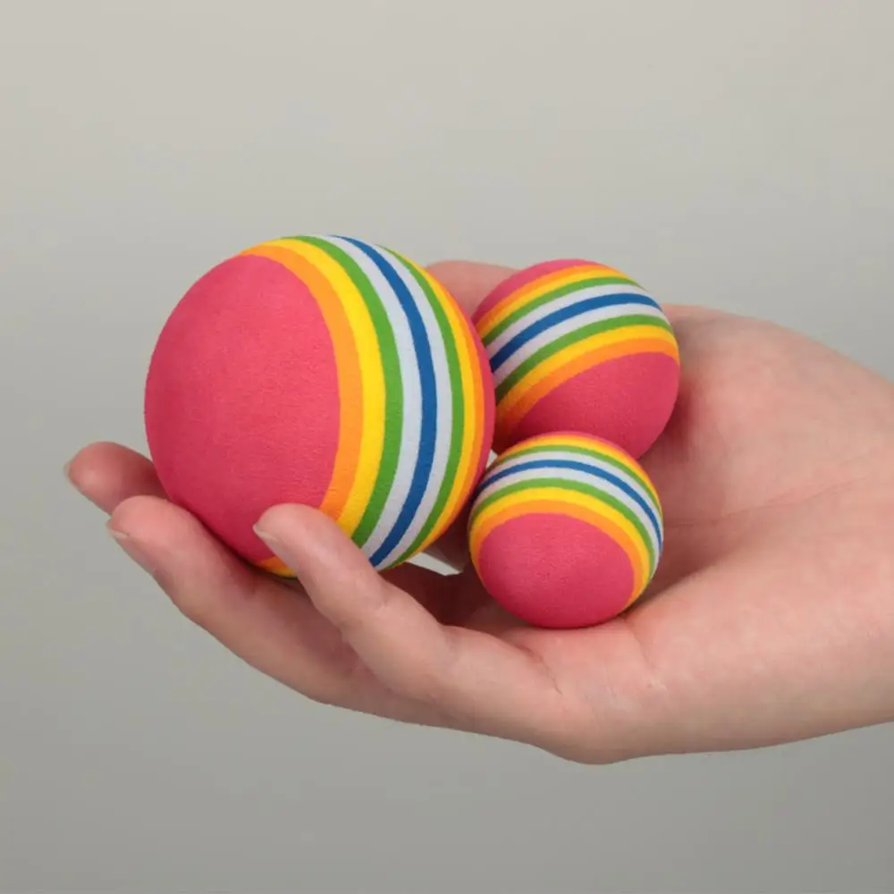 Description Picture 4 of item42mm Rainbow Pet Ball Pet Toy Baby Dog Cat Toys Colorful Play Balls For Pets Kitten Puppy Toys Funny EVA Balls Pets Products